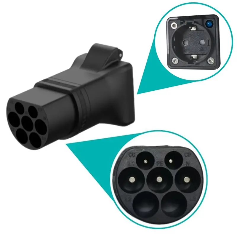 A73X-Schuko Socket EV Conversion GBT V2L Portable Discharger Electric Vehicle Discharge With LED For Camping 220V EU Plug