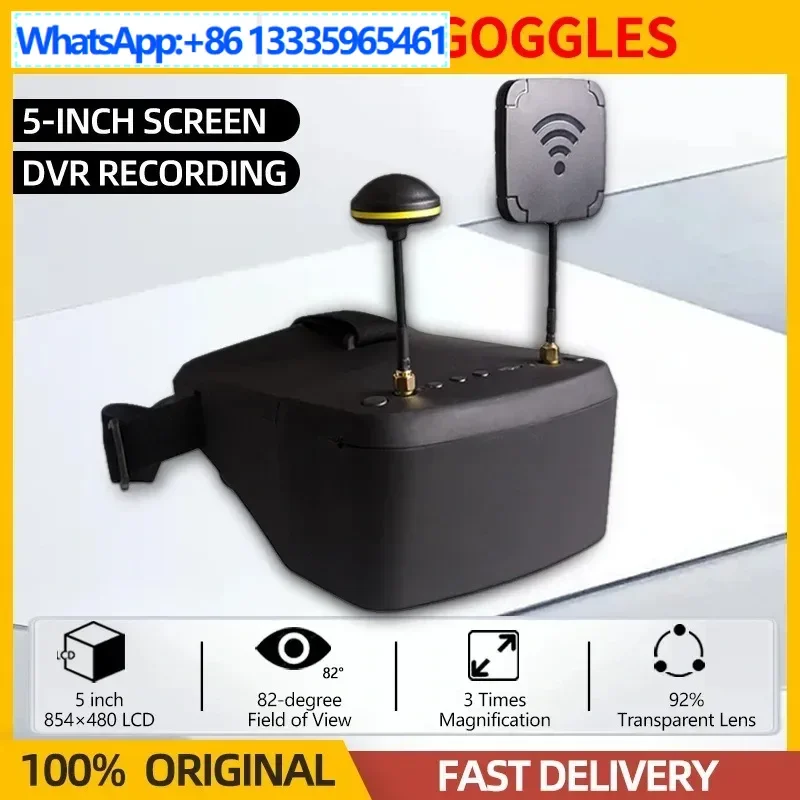 Eachine EV800D 4.9G 5.8G FPV معبر آلة نظارات 5 بوصة عرض DVR شاشة طائرة نموذجية