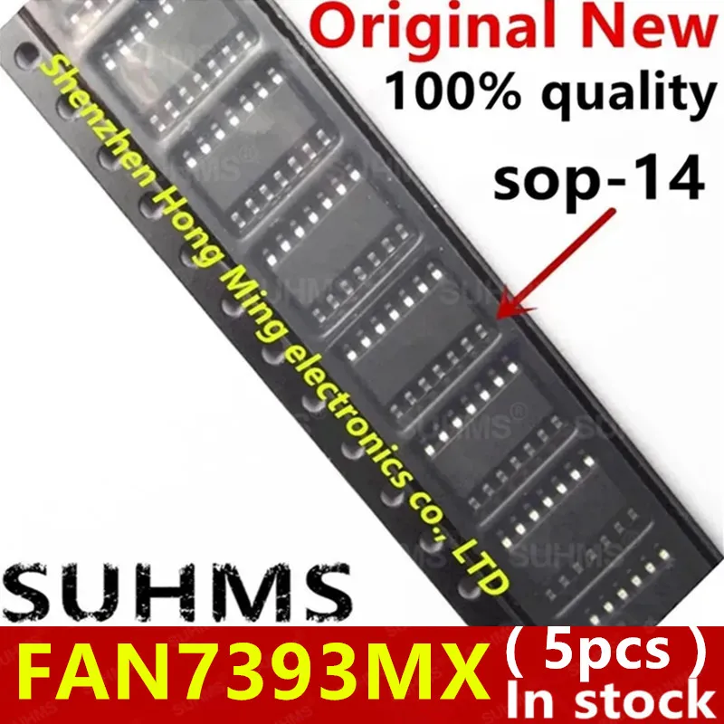 

(5piece)100% New FAN7393MX FAN7393M FAN7393 7393 sop14