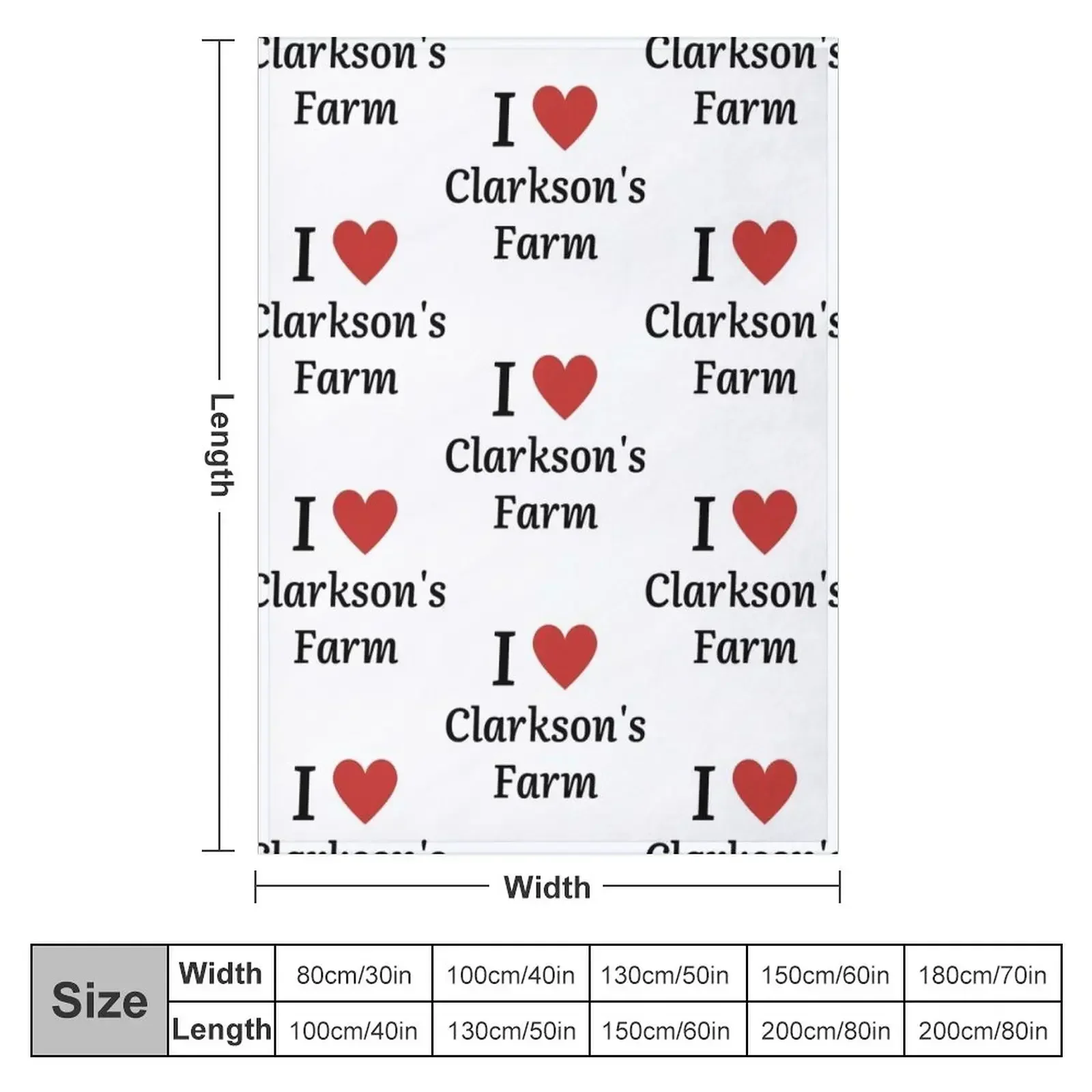 I Love Clarkson_s Farm Throw Blanket Stuffeds Decorative Sofas Blankets