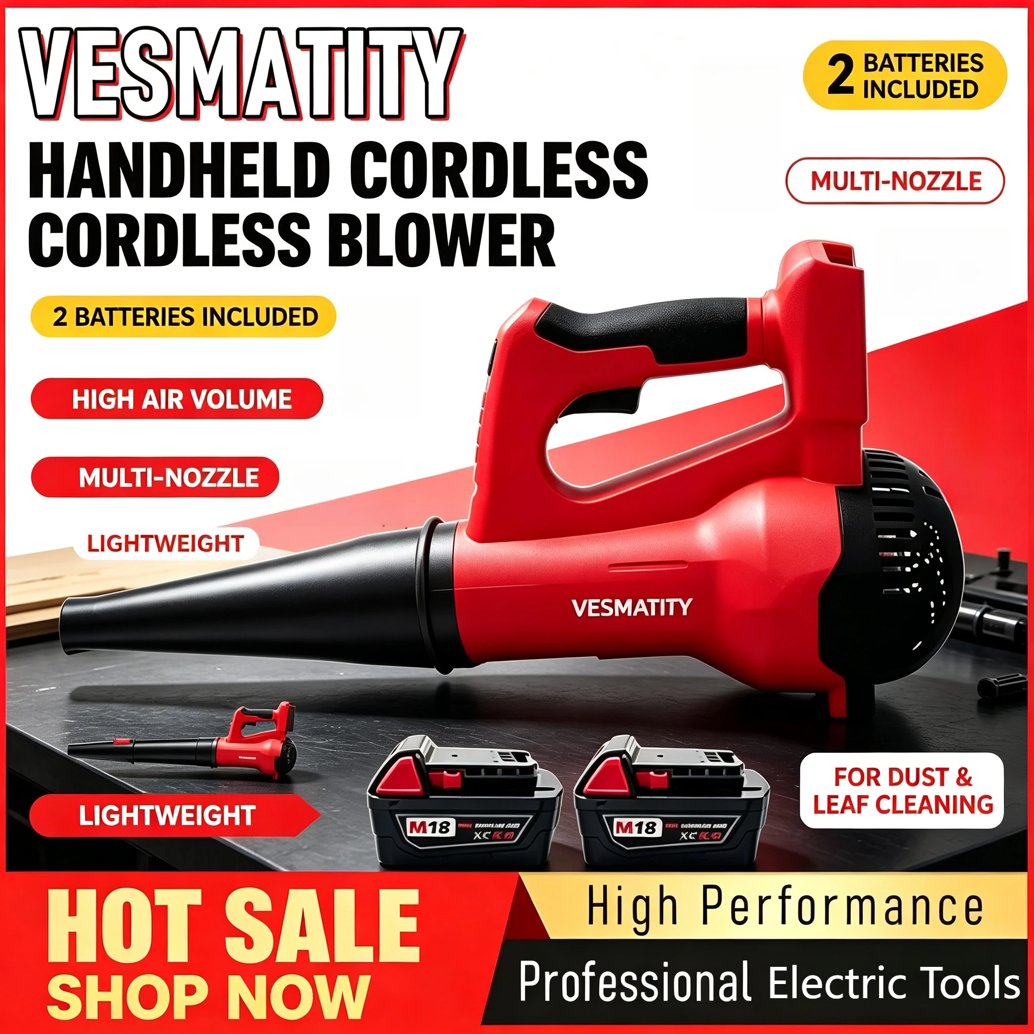 2026 new cordless turbo air blower brushless handheld leaf jet blower powerful tool for garden cleaning fits