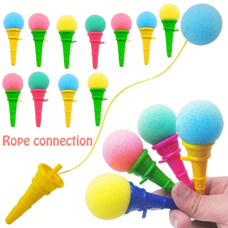 

10/5/3PCS Mini Colorful Ice Cream Foam Ball Launcher Catapult Toys for Kids Birthday Party Favors School Rewards Pinata Goodie