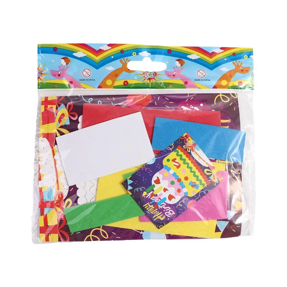 10 pièces apprentissage précoce dessin animé Animal bricolage EVA mousse autocollant EVA mousse 3D Puzzle fait à la main bricolage cadeau