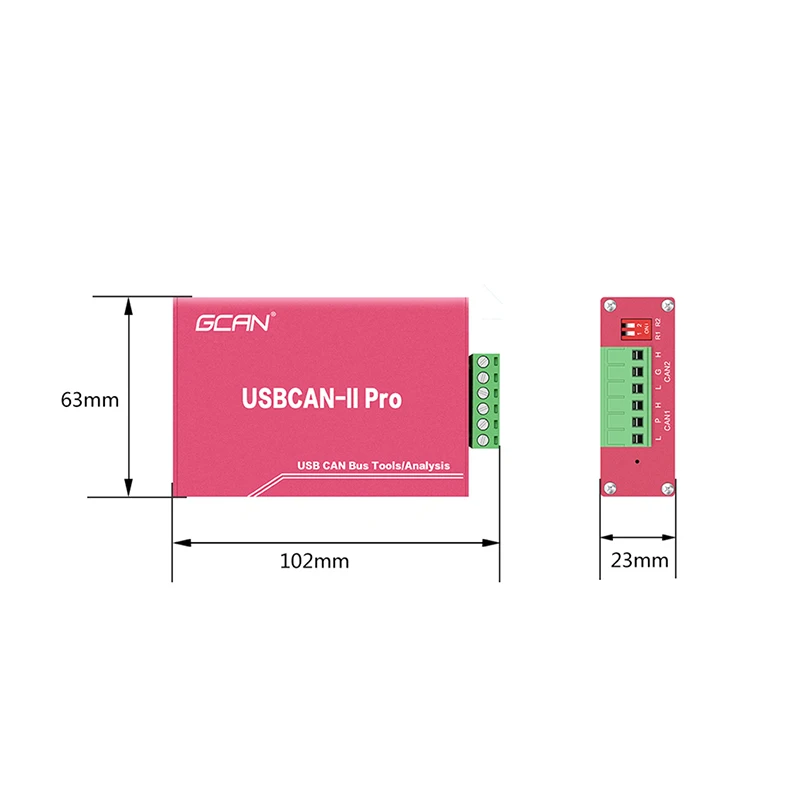 USB vag Bejáró 5V áram Ajánlattétel Alávetett vel ISO / DIS 11898-1/2/3 Összeegyeztethető vel USB1.1 USB3.0 dual-channel být Busz analyzer