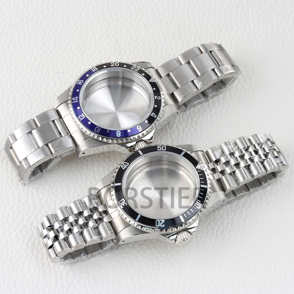 

NH35 Watch Case 39.5mm Solid 316L Stainless Steel Sapphire Glass for NH35 NH36 Movement Vintage 28.5mm Dial Oyster/Jubilee Strap