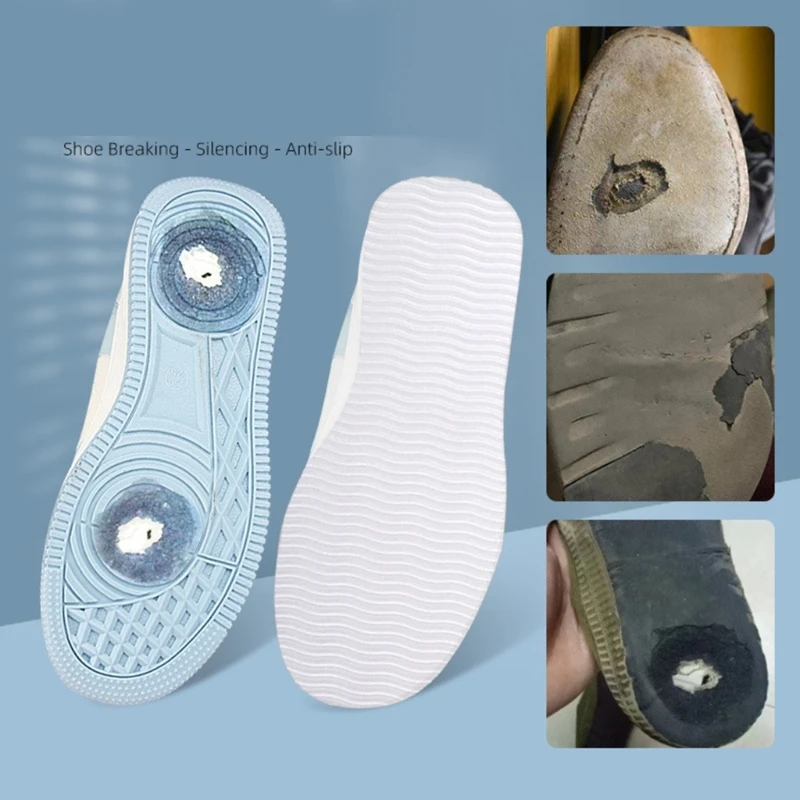 H3CB Slip Resistant Shoe Pad Adhesive Shoe Grip Pad Retangular Textured Shoe Cushion Pad For Sneakers Trainers Leather Shoe
