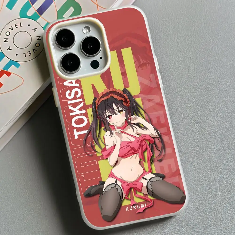 

Date a Live Kurumi Tokisaki Jelly Double layer White Mobile Phone Case for iPhone 17 16 15 14 13 12 11 Air Pro Max Plus
