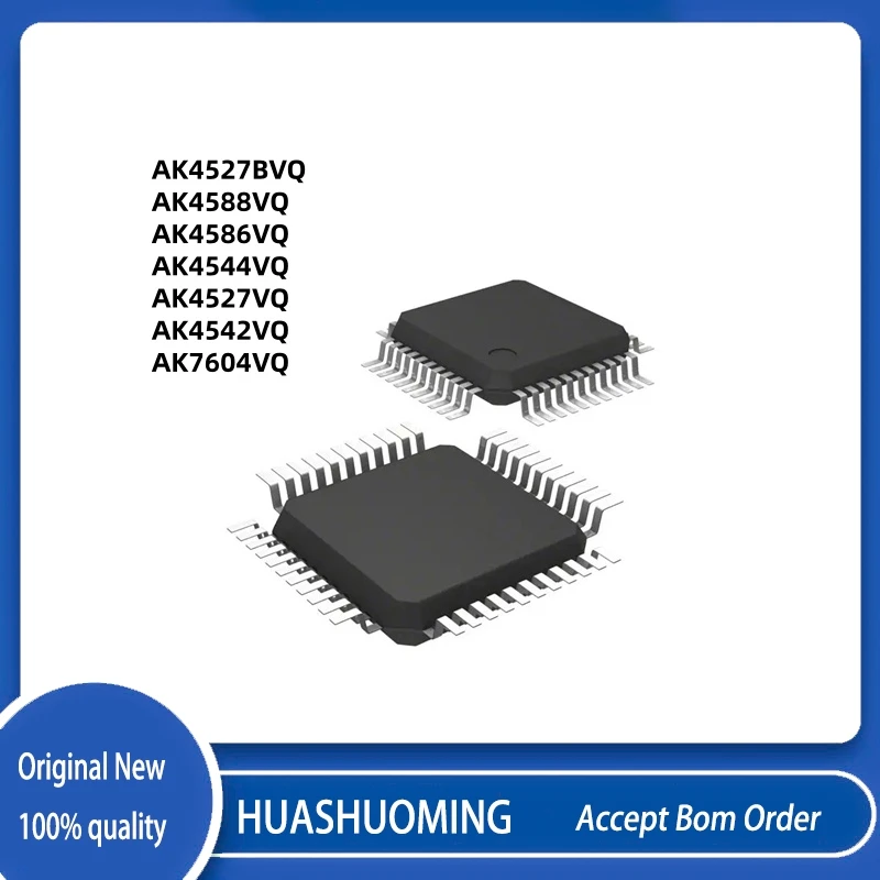 2Pcs/Lot   New    AK4527BVQ    AK4588VQ  AK4586VQ  AK4544VQ  AK4527VQ  AK4542VQ  AK4527BVQ  AK7604VQ   TQFP-44