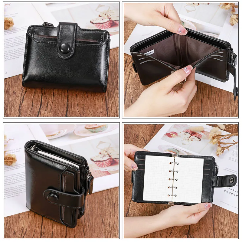 Small Portable notebook M5 Rings Planner Notebook with15 mm Rings A8 Agenda Organizer Diary Journal Wallet