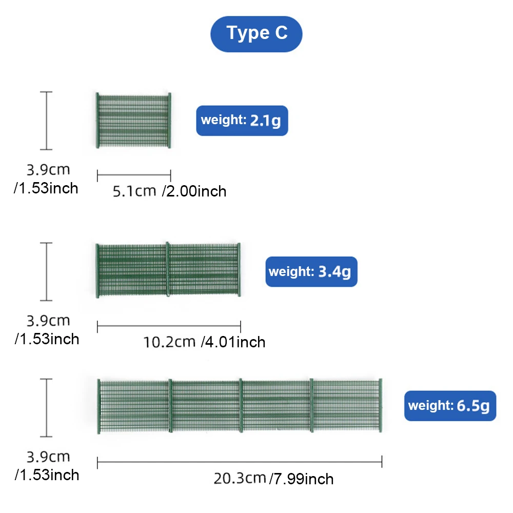 20/10/5Cm Model Draad Mesh Hek Chain Link Hek Beveiliging Hek Voor Model Trein spoorweg Layout Diy Model Speelgoed Accessoires