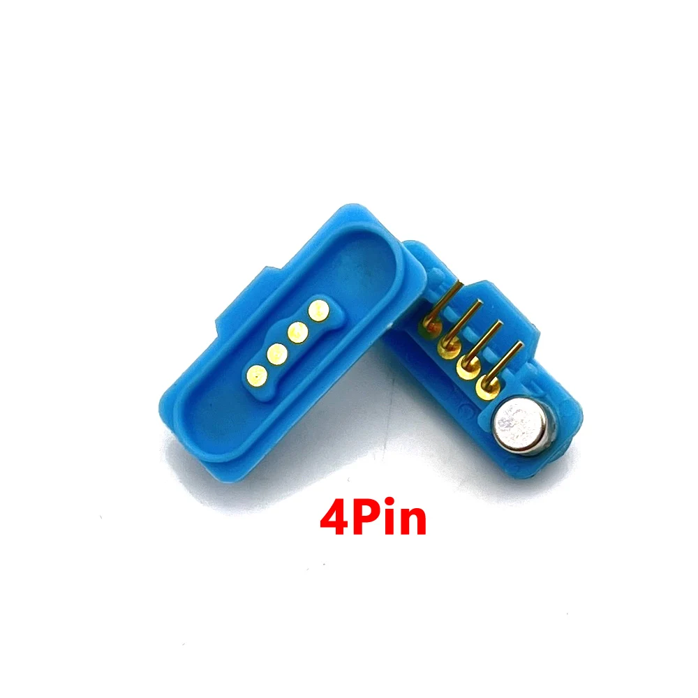 1Pair 4Pin Waterproof Magnetic Pogo Pin Connector Curved pin Male Female Spring Loaded DC signal data transmission Power Socket