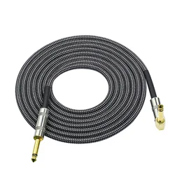 3 Meters/ 10 Feet Musical Instrument Audio Guitar Cable Cord 1/4 Inch Straight to Right-angle Gold-plated TS Plugs guitar parts