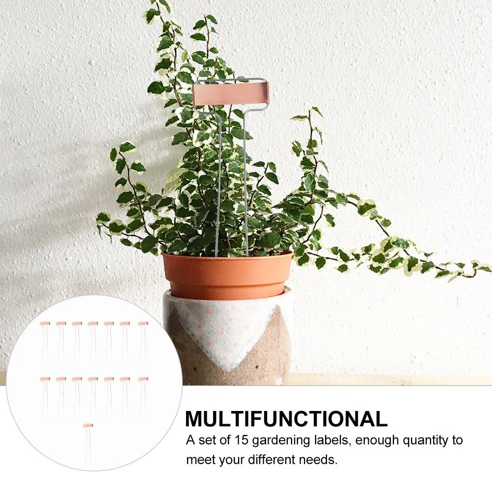 15 pçs etiquetas de plantas reutilizáveis conjunto de etiquetas de jardim para vasos de plantas de metal etiquetas de plantas ferramenta de classificação de jardinagem suprimentos de jardim