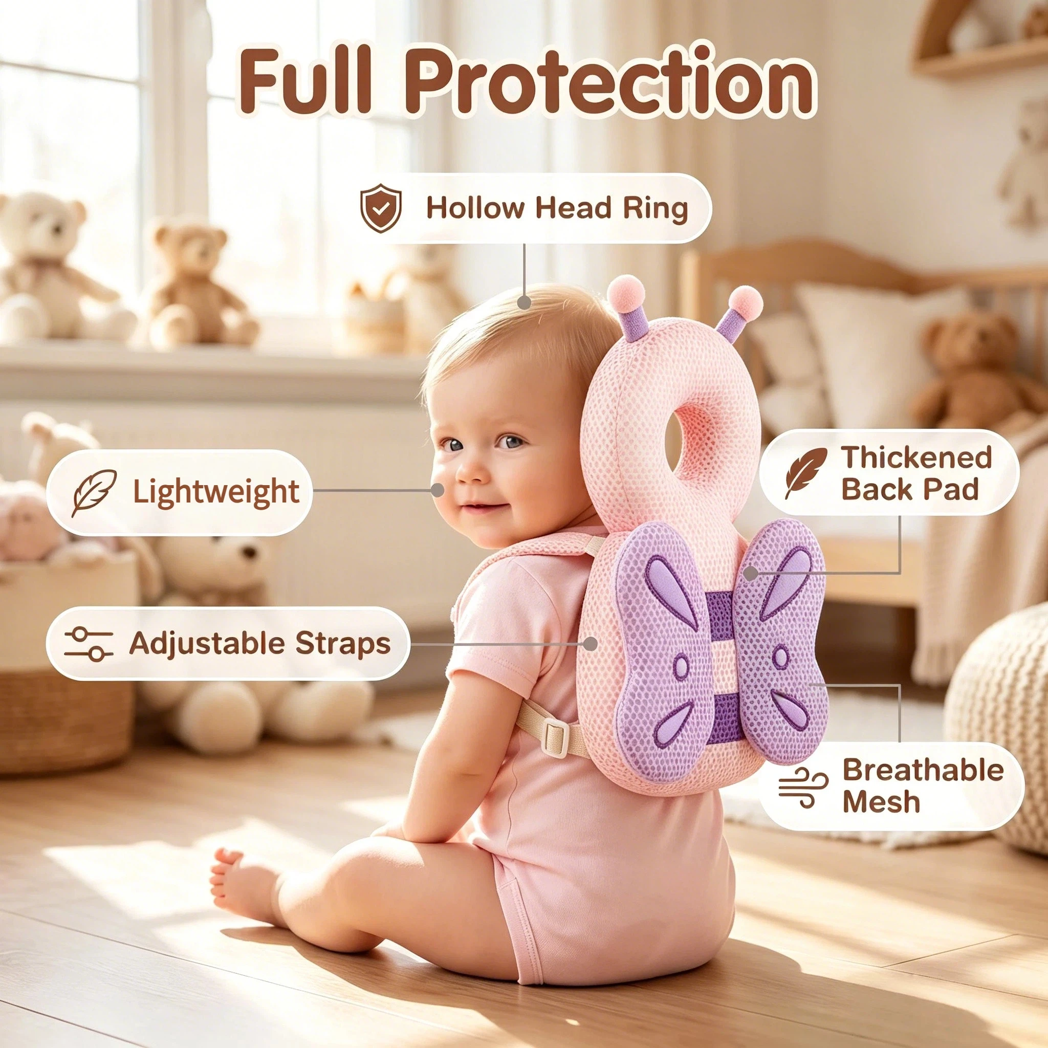 漫画柄幼児用ベビーヘッドプロテクターバックパック転倒防止枕安 - Infant Head Protector のレビューと価格