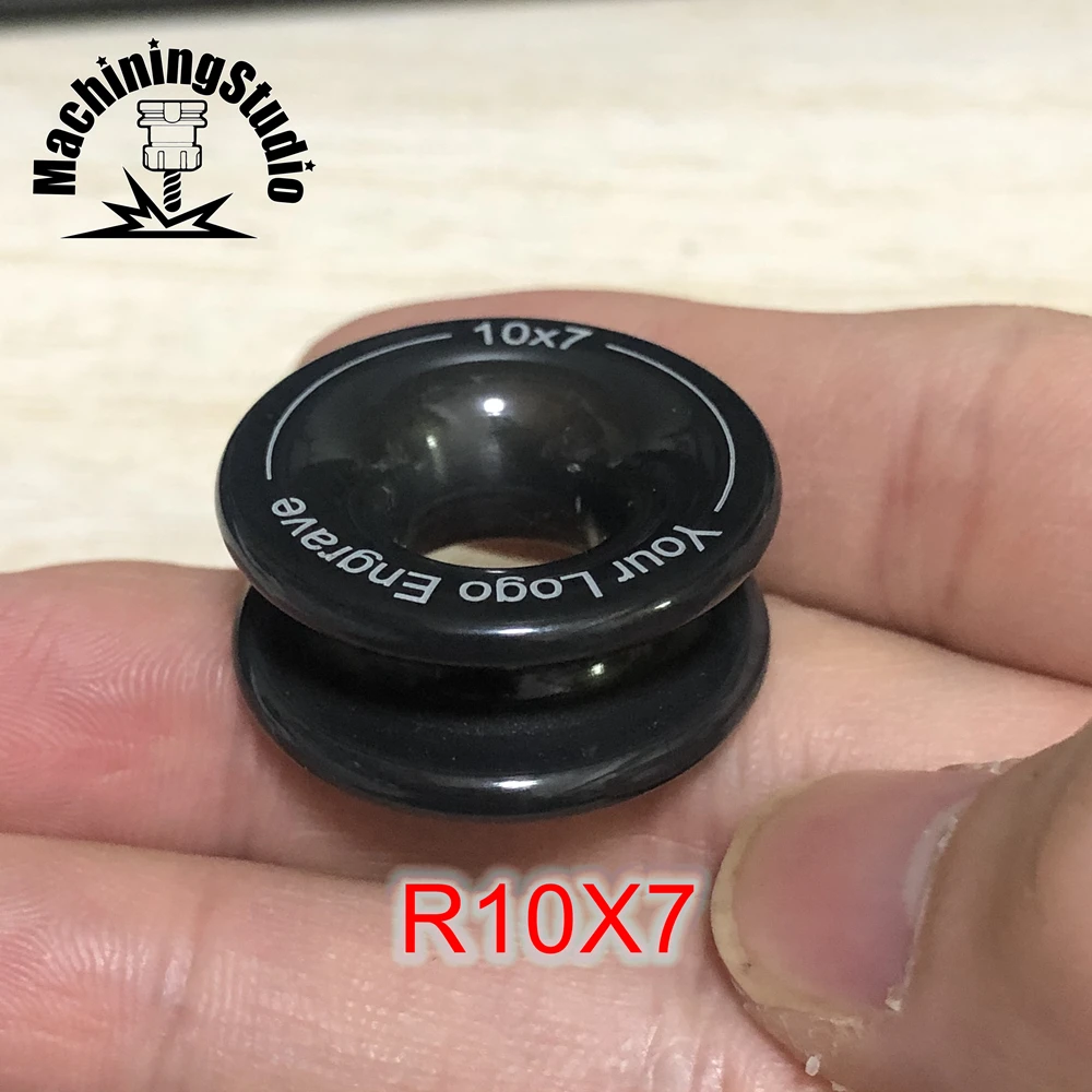 R10x7 low friction rings for sailing Aluminum alloy hard anodize with PTFE coating