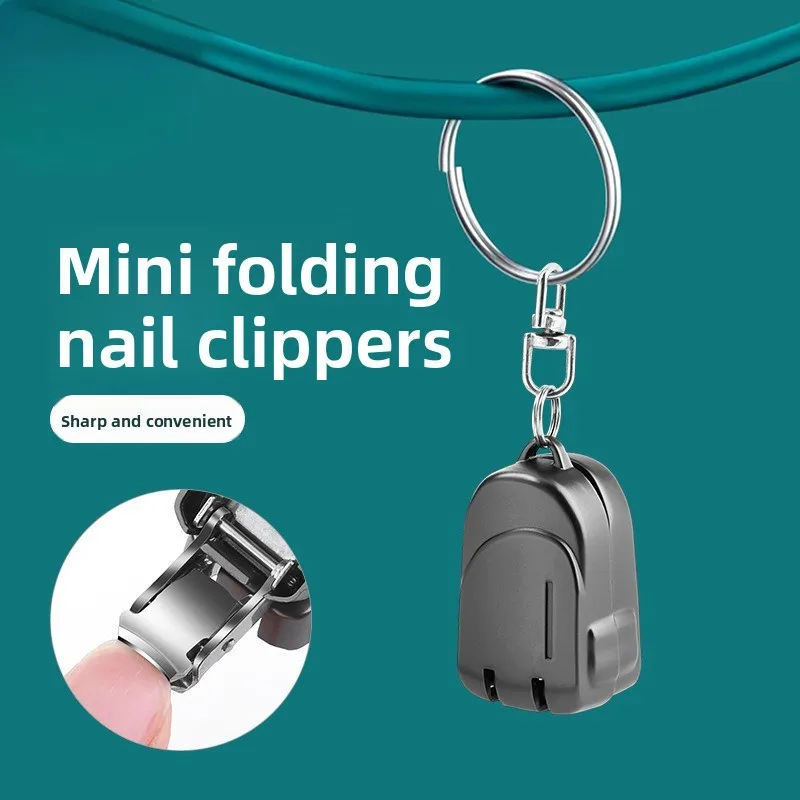 

Portable Stainless Steel Foldable Nail Clipper Ultra Thin Mini Trimmer with File Travel Home Salon Manicure Tool