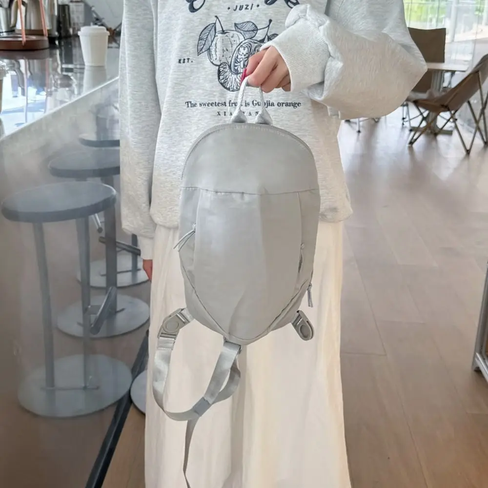 

Solid Color Nylon Shoulder Bag Lightweight Multifunctional Sports Crossbody Bag Large Capacity Korean Style Outdoor Chest Bag