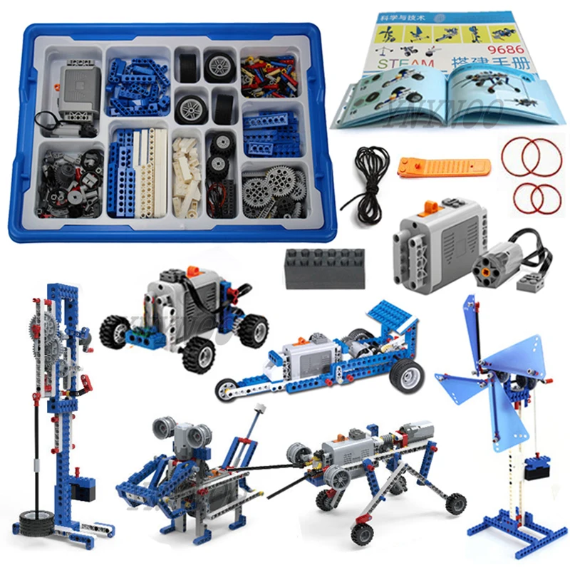 

9686 Technical Parts MOC Parts Educational DIY Robot Building Blocks Science and Technology Power Machinery Set 9686 Toys Kids