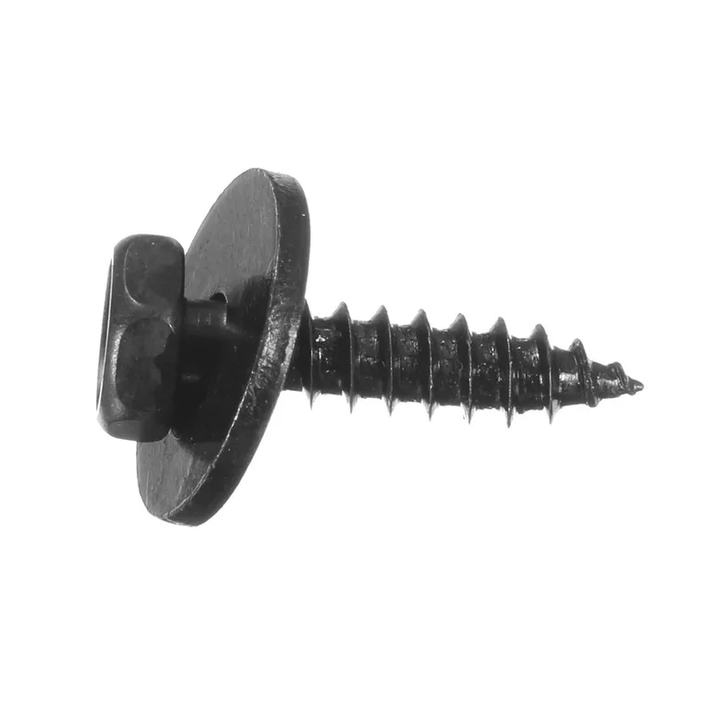 20pcs/lot Car Self-tapping Screws And Washer Fasteners Clips For Cars 4.8 x 19 mm Black 8mm Screws Car Auto Accessories