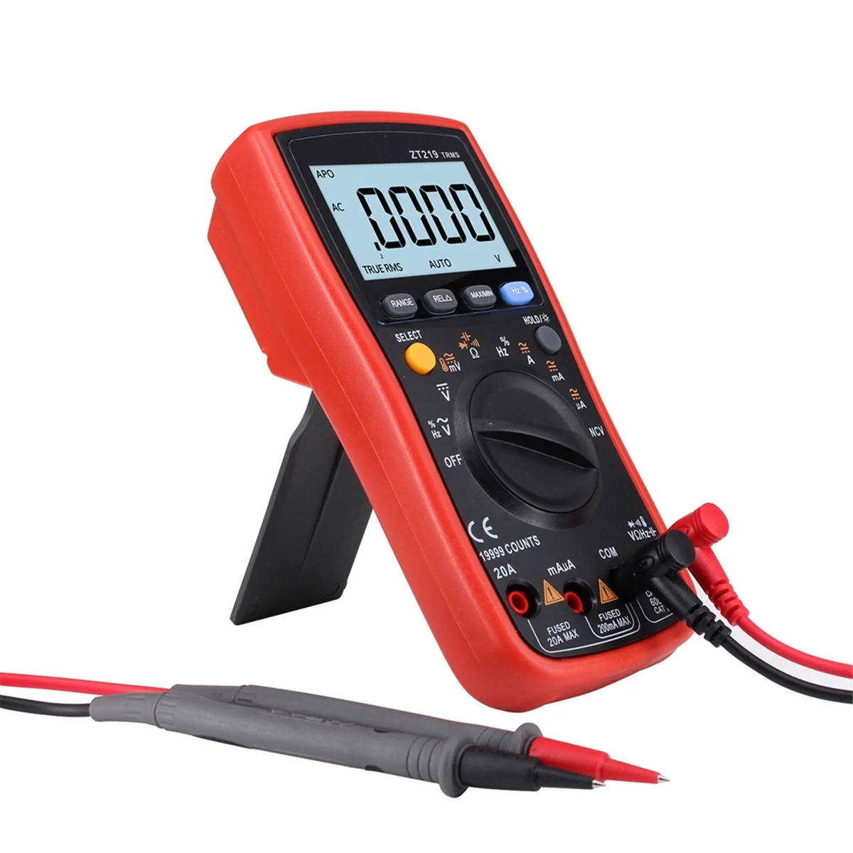 

ZT219 Digital Multimeter 19999 Counts True RMS Automotive Electrical Transistor Capacitor NCV Tester Professional Meter