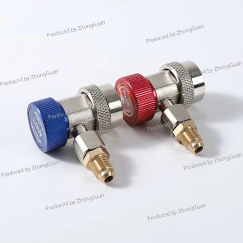 R134A All-copper Quick Connection Air Conditioner Plus Snow Type Adapter Car Fluoride Quick Connector Car Air Conditioner Tool