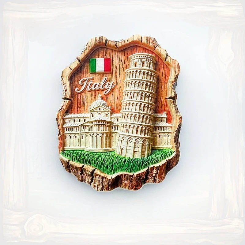 برج بيسا المائل مغناطيس الثلاجة - تصميم مبتكر ثلاثي الأبعاد لتذكاري إيطالي فريد من نوعه وهدية سفر غريب الأطوار #1