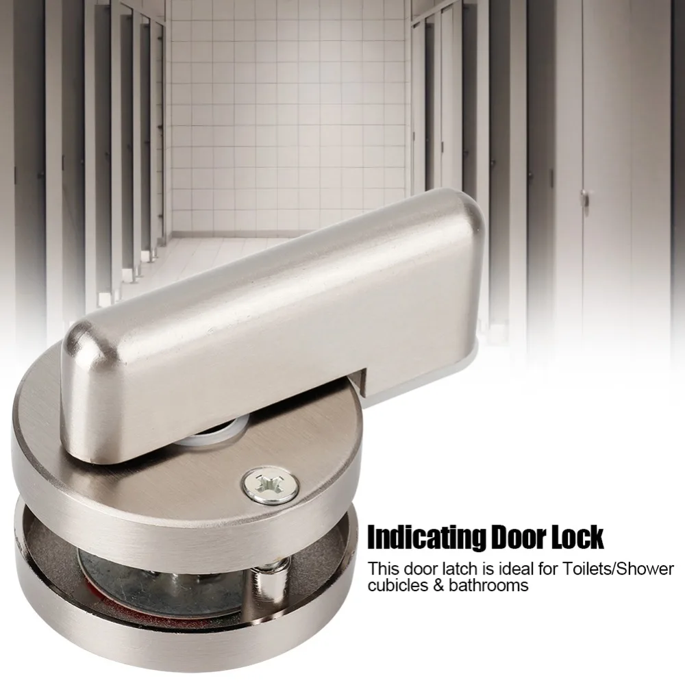 Indicating Stainless Steel Bolt Latch Keyless Screw Mount Privacy Door Lock Bathroom Door Lock Restroom
