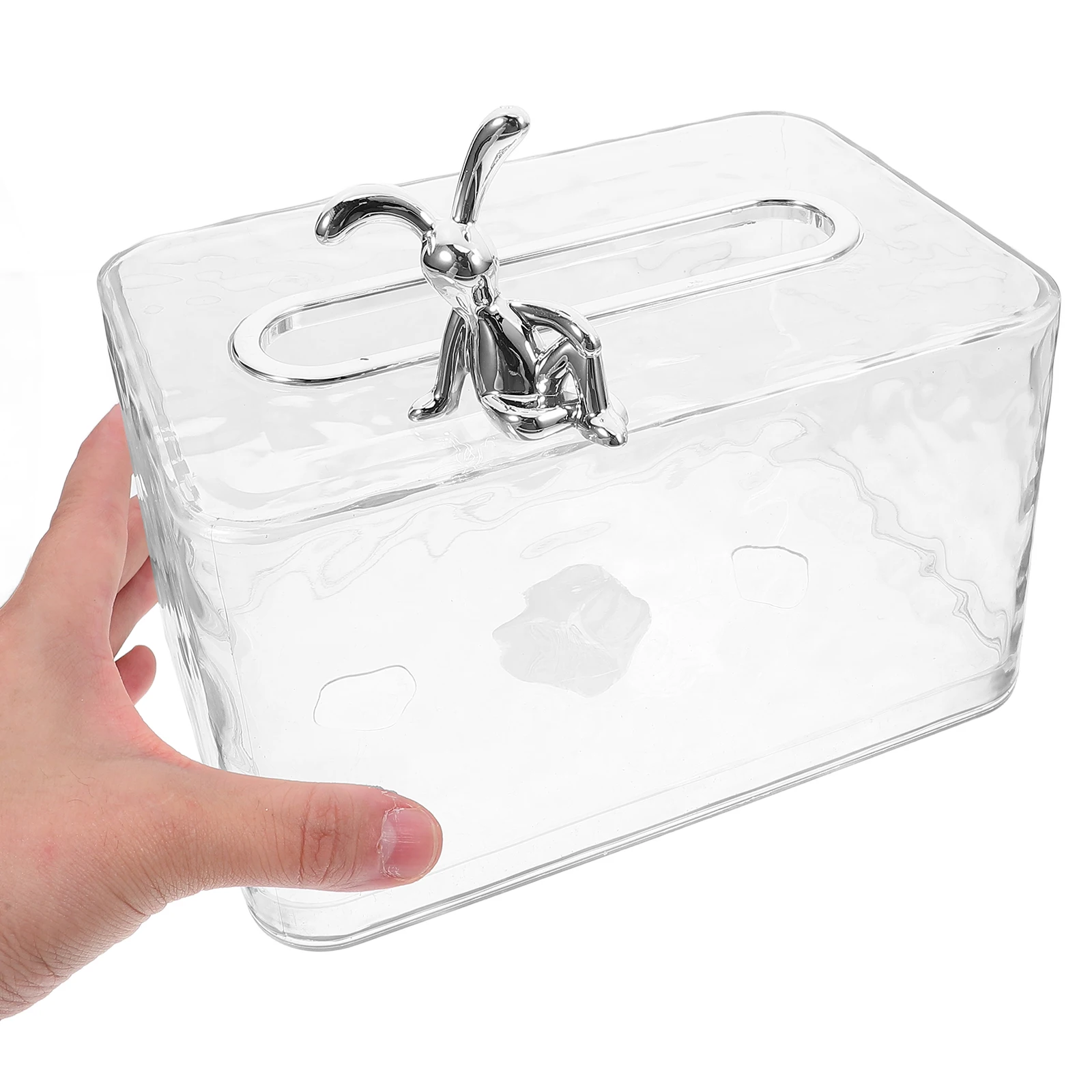 

Glacier Pattern Tissue Box Napkin Holder Transparent Luxury Storage Desk Decor Plastic Easy Clean Paper Towel Dispenser