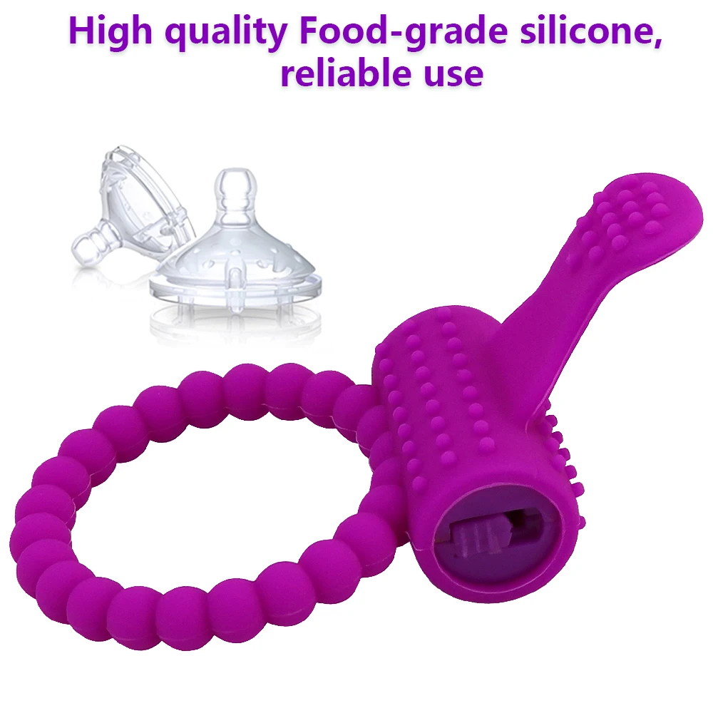 Penis Ring Cock Sex Toy Cockring Vibrating Man Ring Vibrator for Couples Women Chastity Cage Masturbator Erotic Adult Supplies - view 2