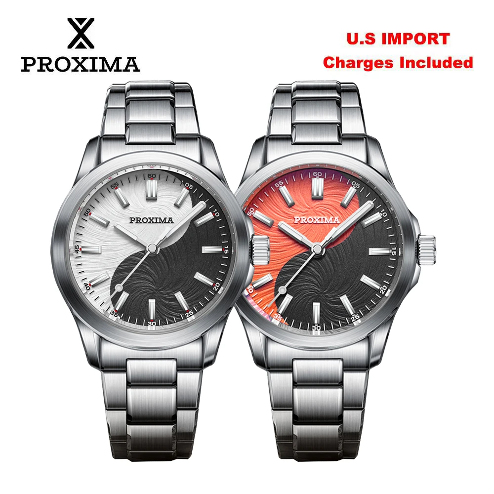 PX1751 Luxury Automatic Mechanical Wristwatches Sapphire Crystal Tai Chi Bagua Heaven and Earth Dial 10Bars Waterproof Clock