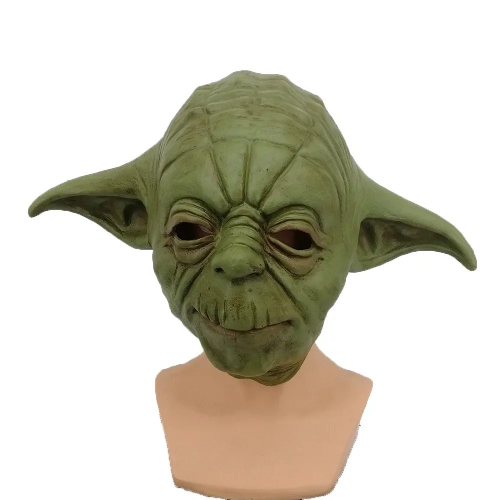 

Master Yoda Mask Cosplay Costume Latex Helmet Halloween Party Carnival Props Accessories