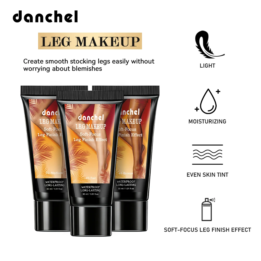 30ML Leg Makeup Tighten Smooth Leg Skin Long Lasting Waterproof Anti-transfer High Color Rendering Even Skin Tone Leg Foundation