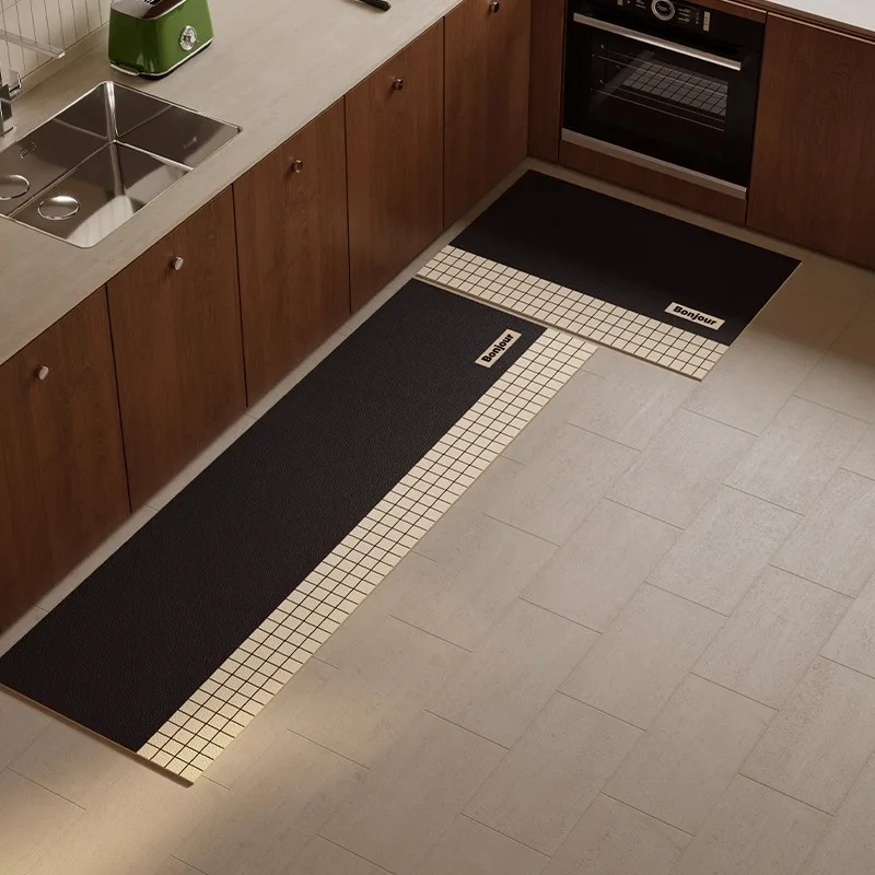 

Кухонный напольный коврик из ПВХ, объемный маслостойкий водонепроницаемый коврик для ванной комнаты, устойчивый к царапинам, износостойкий ковер для балкона 러그 Ковер