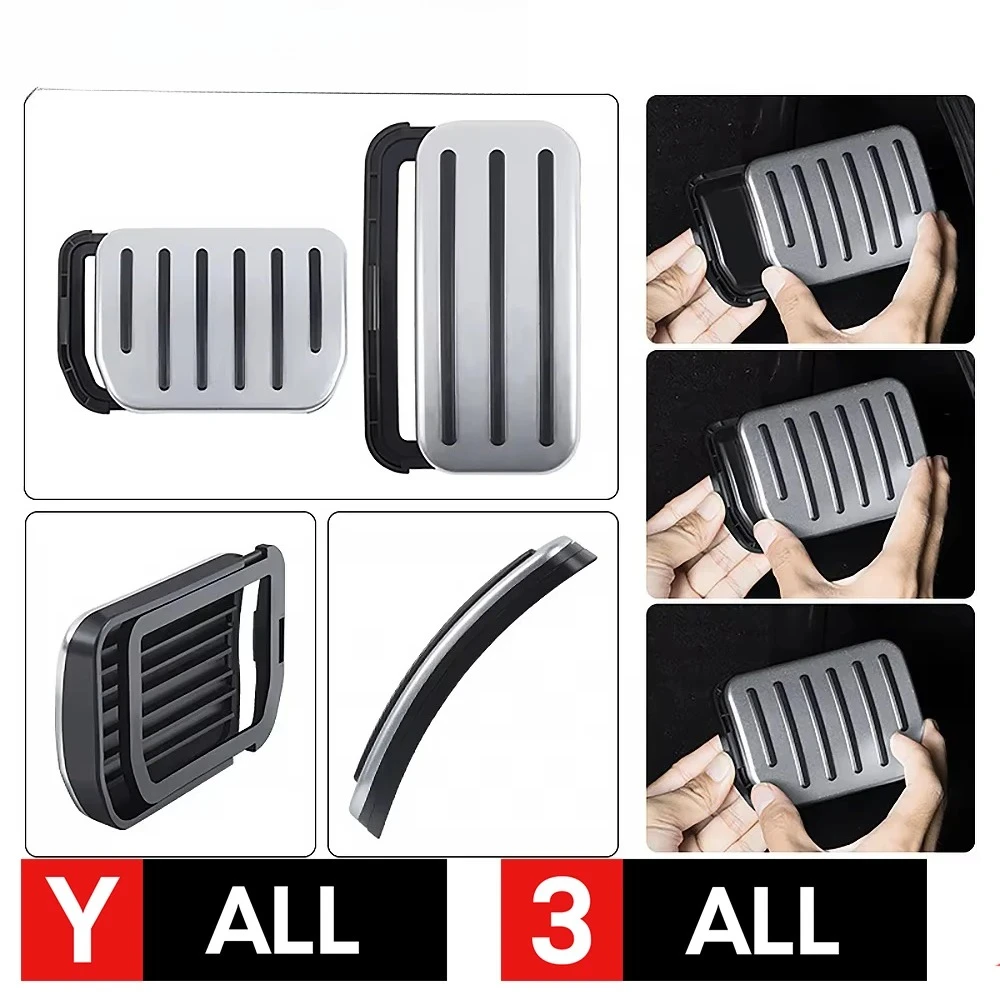 

For Tesla Model Y Juniper 2025-2020 Launch Model 3 2017-2024 Highland Accelerator Brake Pedal Anti Slip Foot Rest Cover