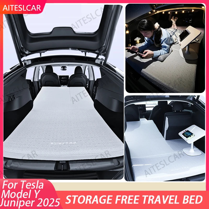

AITESLCAR Camping Mattress For Tesla Model Y Juniper 2025 Memory Sponge Mattress Car Travel Bed Portable In Car Outdoor Camping