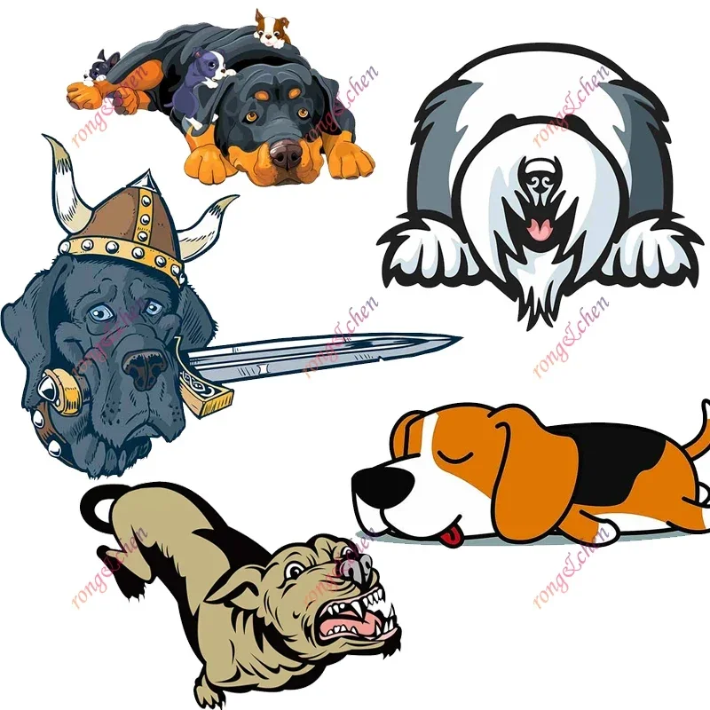

Funny Animal Car Sticker Cute Dog for Car Motorcycle Racing Helmet Laptop Trunk Body Car Window Surfboard Waterproof PVC Decals