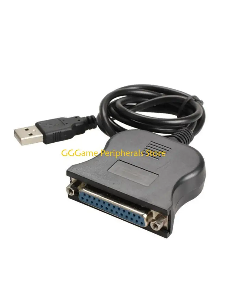 U55B Black 80cm USB 2.0 to DB25 25Pin Female Port Print Converter Parallel Communication Adapter Cable for Printer