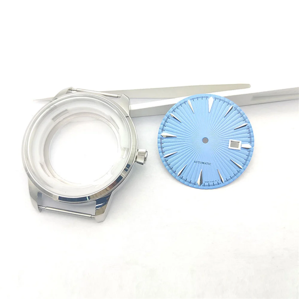 35mm modifica cassa dell'orologio in acciaio/quadrante singolo del calendario sostituzione accessori per guscio pressato per movimenti NH35/ NH35A/ NH36A/4R/38