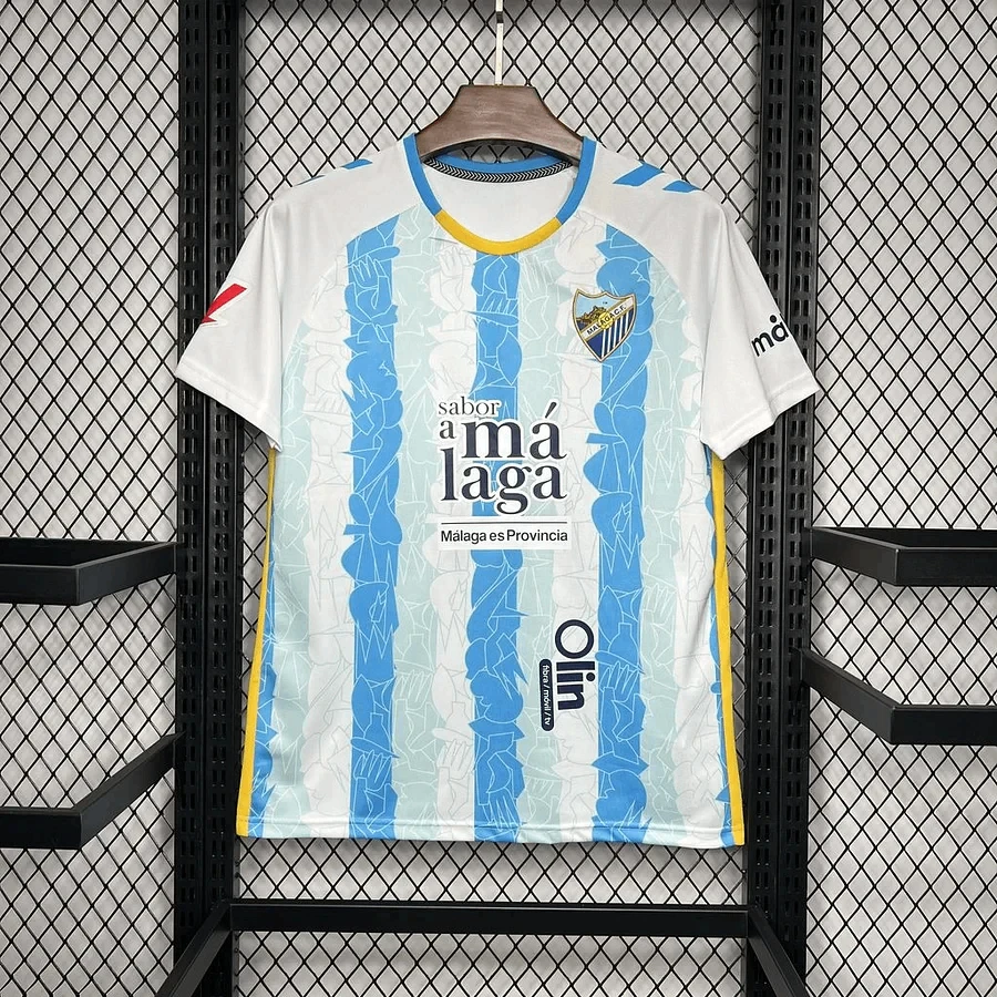 Malaga Home Jersey 2024-2025 camiseta transpirable de secado rápido ropa deportiva Top camiseta traje regalo Casual moda elegante
