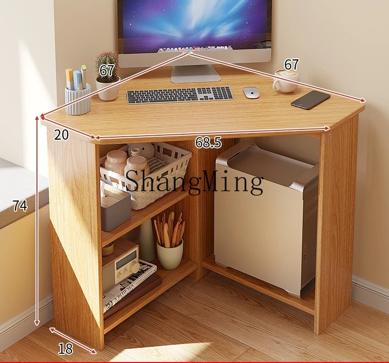Picture 5: ZYY high-end exquisite small apartment desk triangular corner computer desk corner simple household