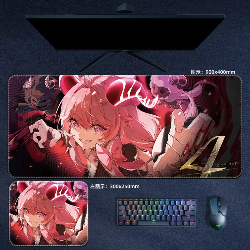 Imagem -03 - Wuthering Waves Mouse Pad Jiyan Baizhi Sanhua Calchário Danjin Xxl Computador Computador Portátil Anime Gaming Acessórios Desk Mat