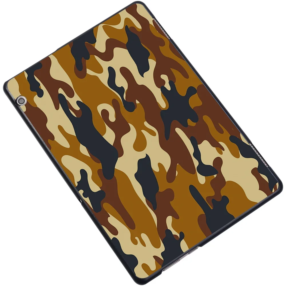 Case for Huawei MediaPad T3 10 9.6 Inch Ultra Thin Camouflage Series Pattern Tablet Hard Shell + Free Stylus