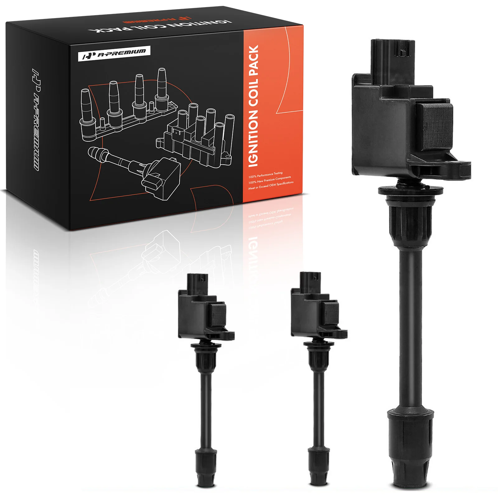 A-Premium 3pcs RH Right Side Ignition Coils for Nissan Maxima 2000-2001 Infiniti I30 2000-2001