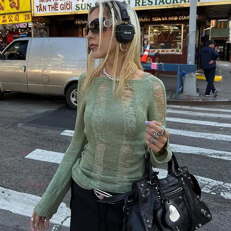 Abito femminile sottile trasparente caldo fresco streetwear Y2K Ins Chic abito alla moda Lady Hotsweet Sexi Allure affascinante abito elasticizzato aperto sul retro