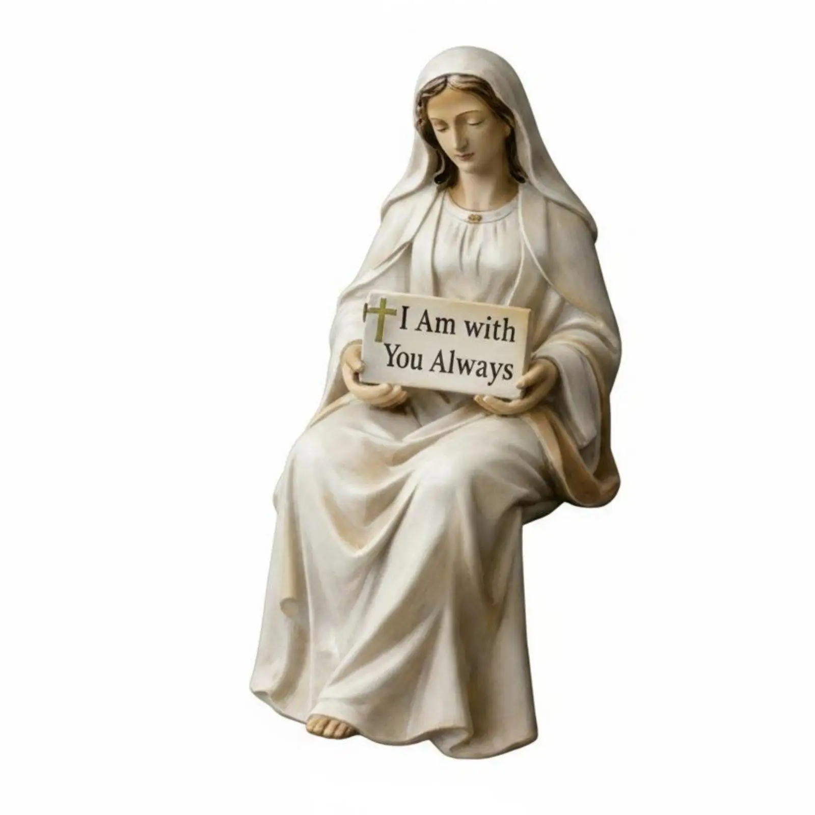 Holy Mother Figure – Spiritual Comfort, Desk Companion, Hand-Painted
