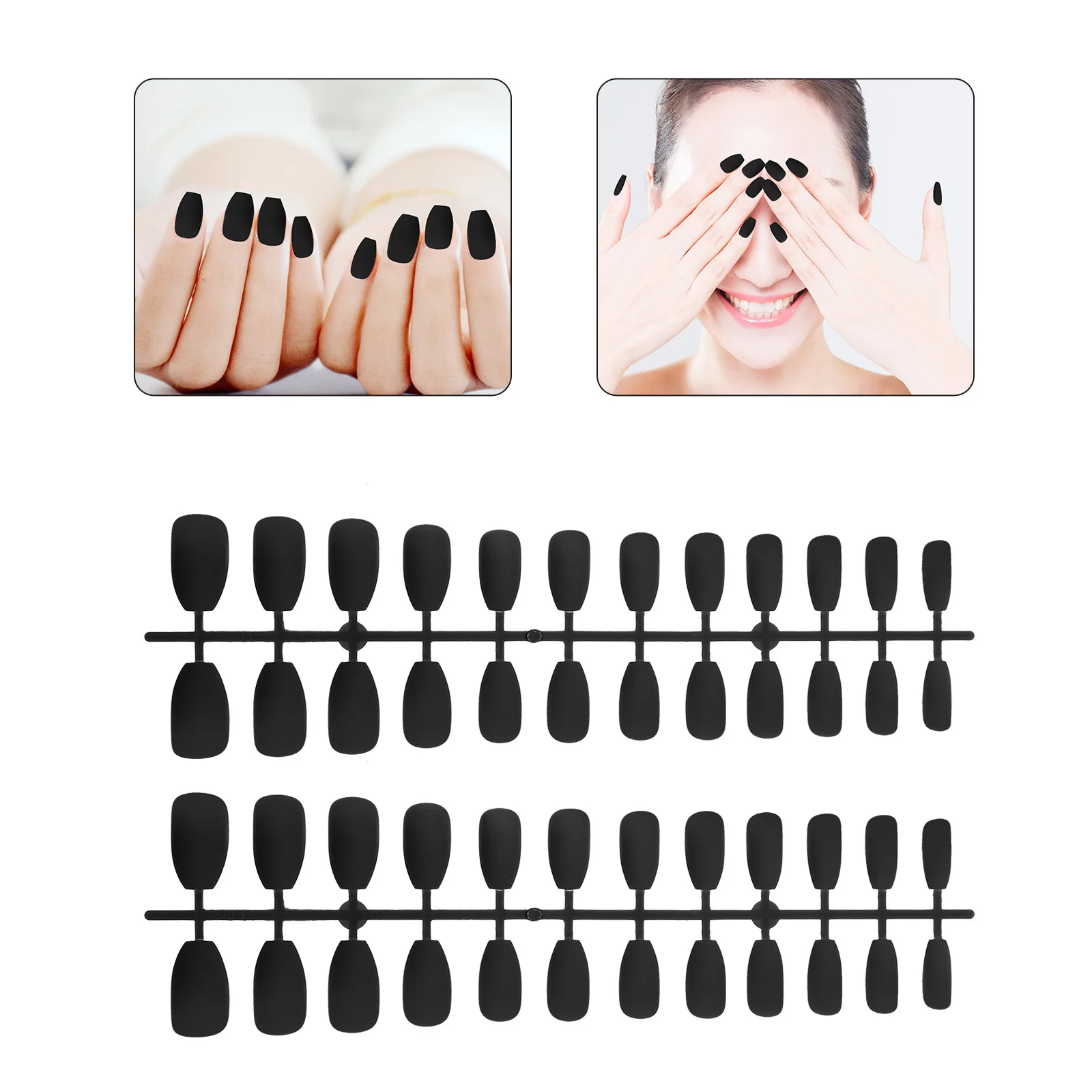 1 Juego de uñas postizas largas, cubierta completa, acabado mate, diseño artístico de uñas elegante para fiesta, decoración de uñas postizas para salón de mujeres