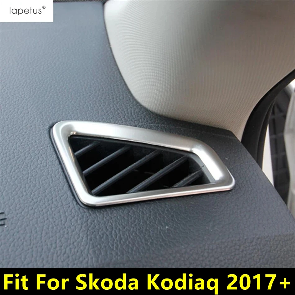 

Car Dashboard Air AC Conditioning Vent Outlet Panel Frame Cover Trim For Skoda Kodiaq 2017 - 2023 Stainless Steel Accessories