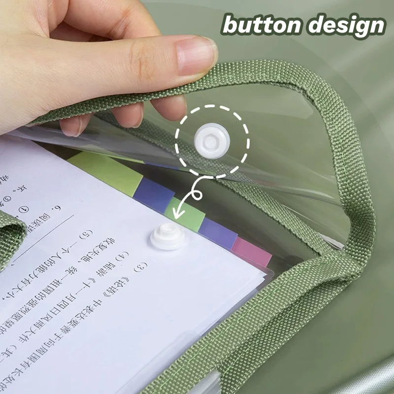 13 Pockets Accordion File Folder Organizer A4 Portable Waterproof Expanding Folder Receipt Documents Organizer for School Office