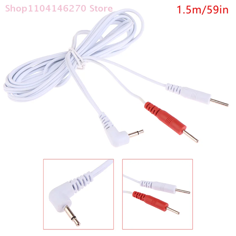 

2.5mm Electrotherapy Electrode Lead Electric Shock Wires Cable For Tens Massager Connection Cable Massage 1.5m