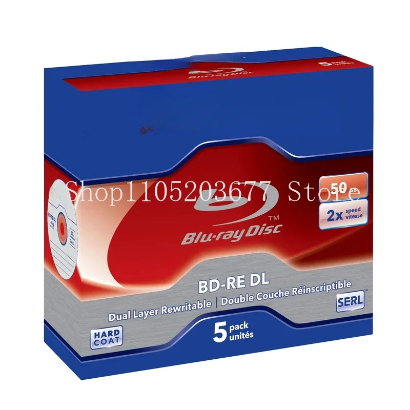 

5Pcs FOR Verbatim Blu-Ray Disc BD-RE DL 50GB 2X BDRE Blank Bluray Disks Dual Layer Rewritable